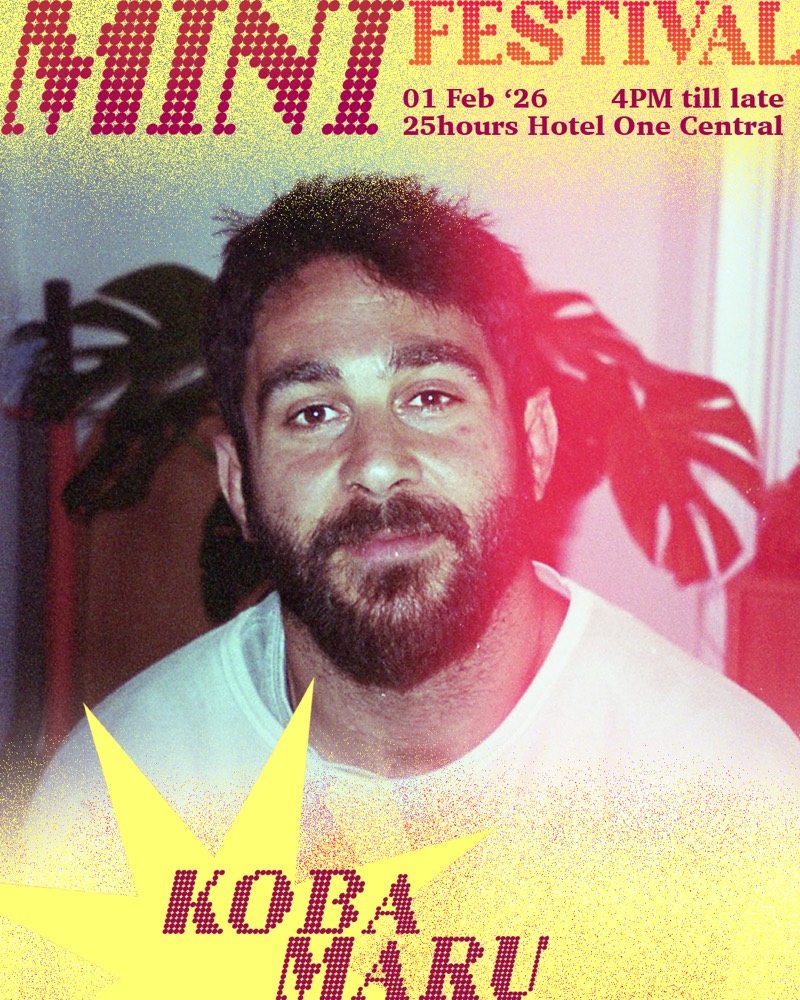 Artist card for Koba Maru at Mini Festival, 1 February 2026.